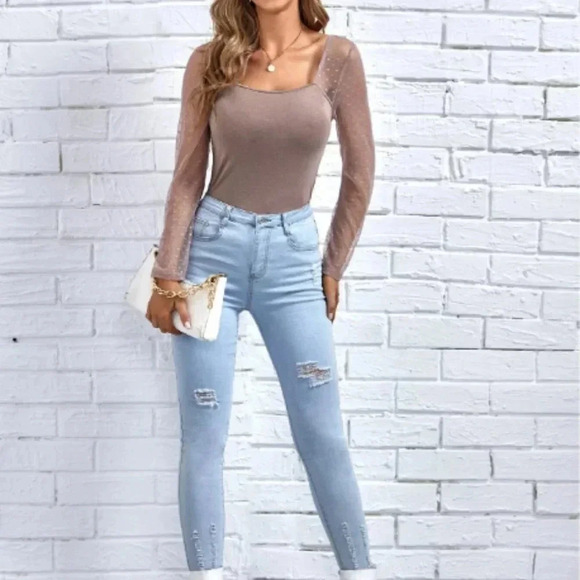 💕2 for $15  Mesh Sleeve Longsleeves💕 - Picture 4 of 6